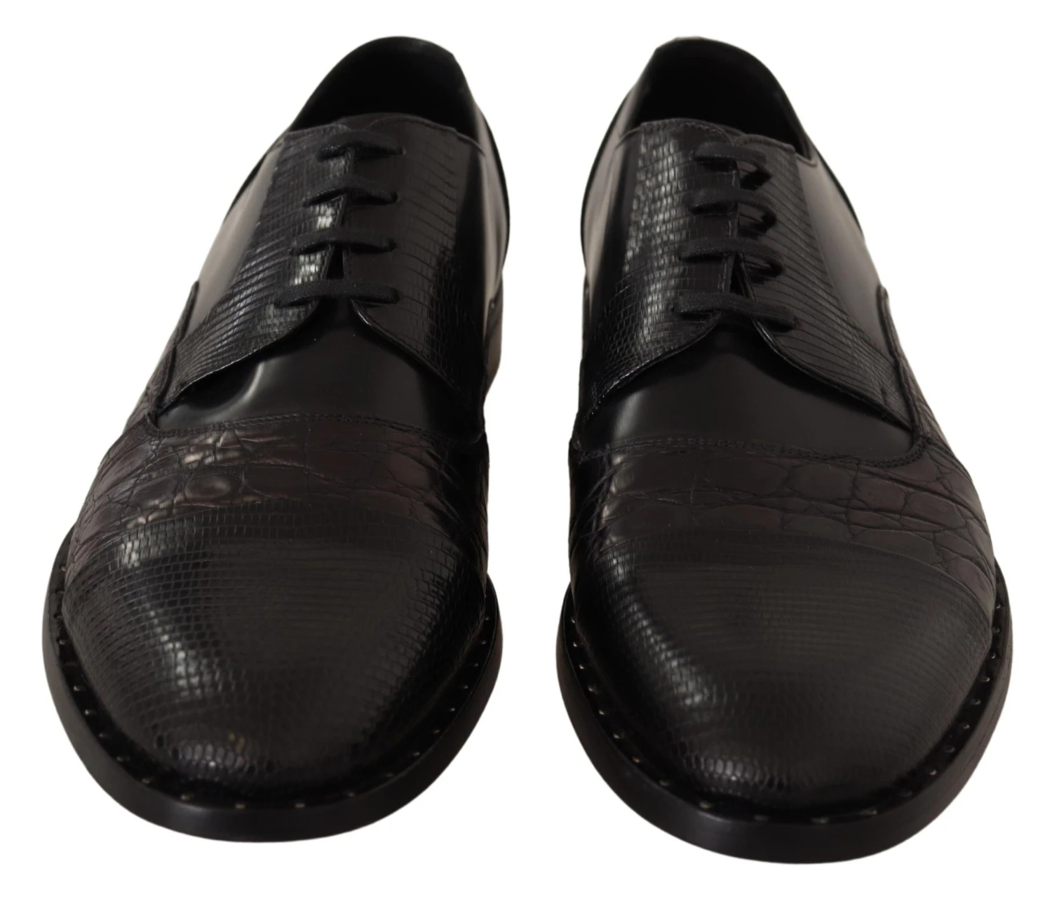 Dolce & Gabbana Black Leather Exotic Skins Formal Men's Shoes 5 Dolce & Gabbana Black Leather Exotic Skins Formal Men's Shoes - Image 3