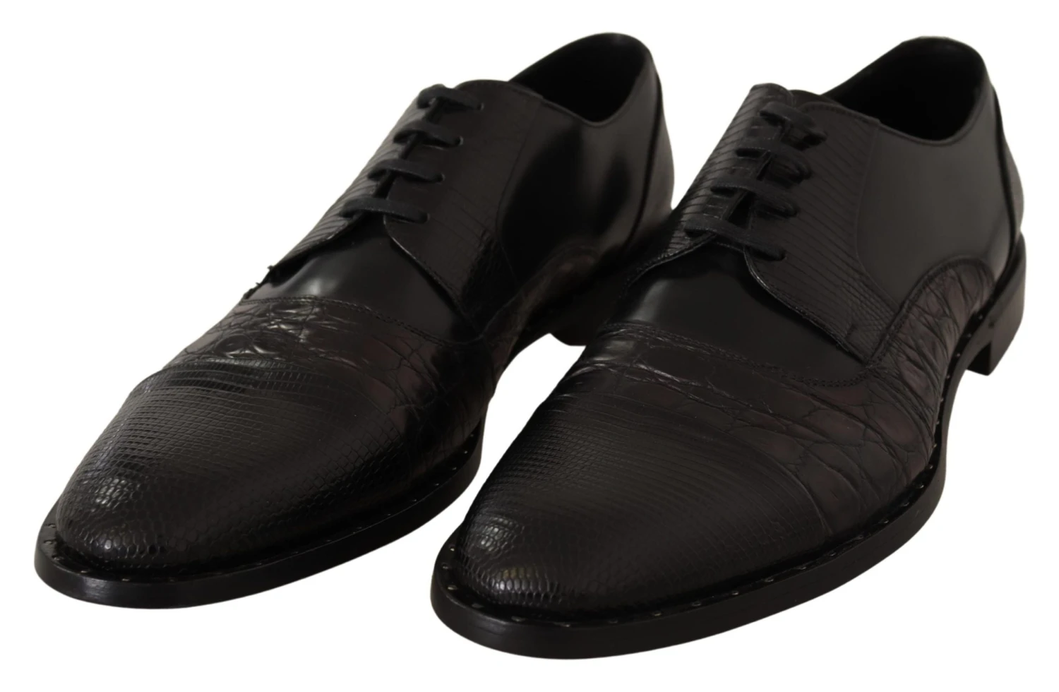 Dolce & Gabbana Black Leather Exotic Skins Formal Men's Shoes 6 Dolce & Gabbana Black Leather Exotic Skins Formal Men's Shoes - Image 4