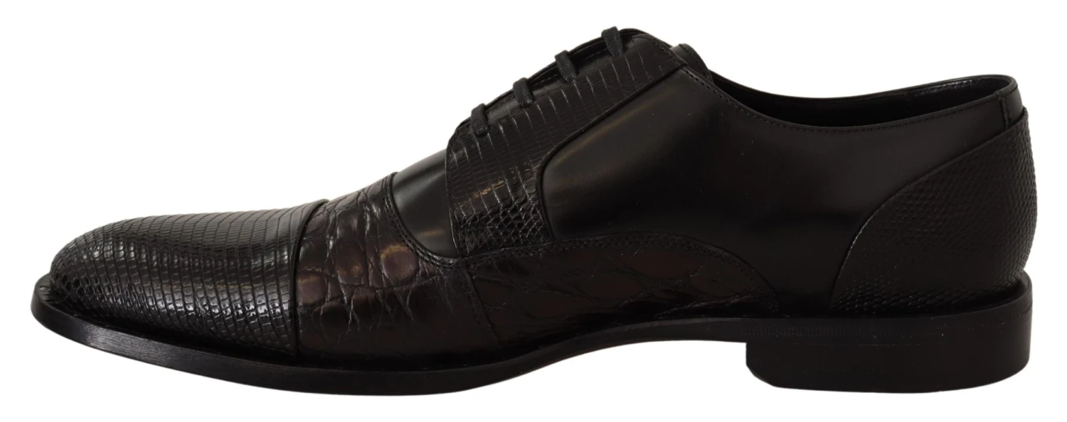 Dolce & Gabbana Black Leather Exotic Skins Formal Men's Shoes 8 Dolce & Gabbana Black Leather Exotic Skins Formal Men's Shoes - Image 6