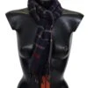 Missoni Black Checkered Unisex Neck Wrap Fringes Men's Scarf -Lux Lair Store 1516234