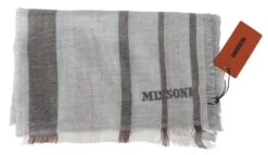 Missoni Multicolor Striped Wool Unisex Neck Wrap Men's Scarf -Lux Lair Store 1516372