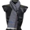 Missoni Gray Striped Wool Unisex Neck Wrap Fringes Men's Scarf -Lux Lair Store 1516376