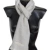 Missoni Gray Wool Knit Unisex Neck Wrap Men's Scarf