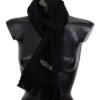 Missoni Black Wool Unisex Neck Warmer Wrap Men's Scarf