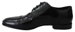 Dolce & Gabbana Black Leather Men Derby Formal Loafers Men's Shoes 10 Dolce & Gabbana Black Leather Men Derby Formal Loafers Men's Shoes -Lux Lair Store 1519064