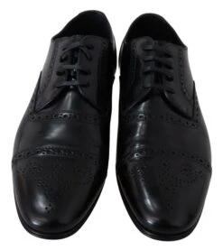 Dolce & Gabbana Black Leather Men Derby Formal Loafers Men's Shoes 13 Dolce & Gabbana Black Leather Men Derby Formal Loafers Men's Shoes -Lux Lair Store 1519068