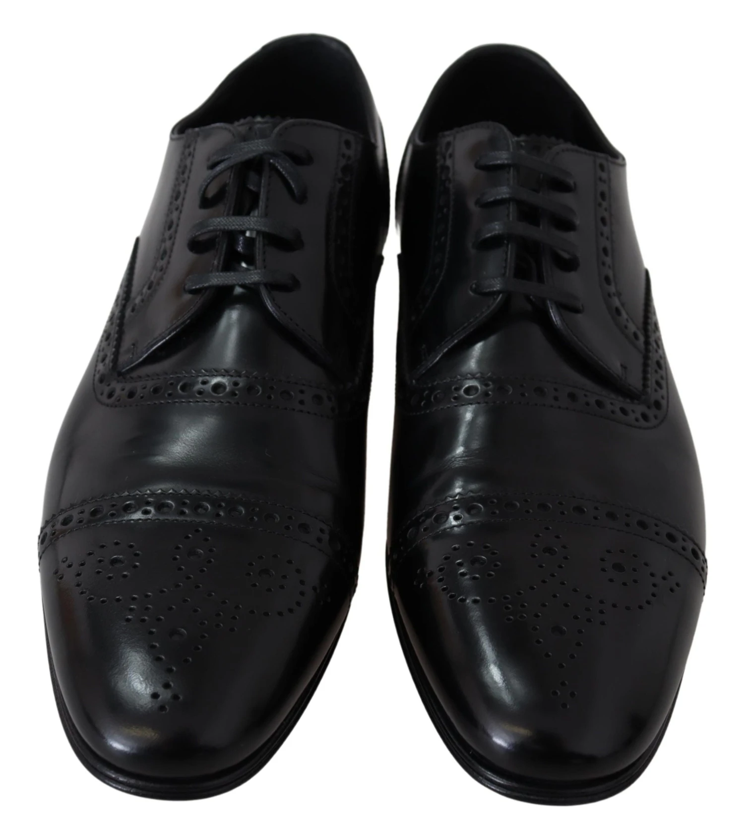 Dolce & Gabbana Black Leather Men Derby Formal Loafers Men's Shoes 8 Dolce & Gabbana Black Leather Men Derby Formal Loafers Men's Shoes - Image 6