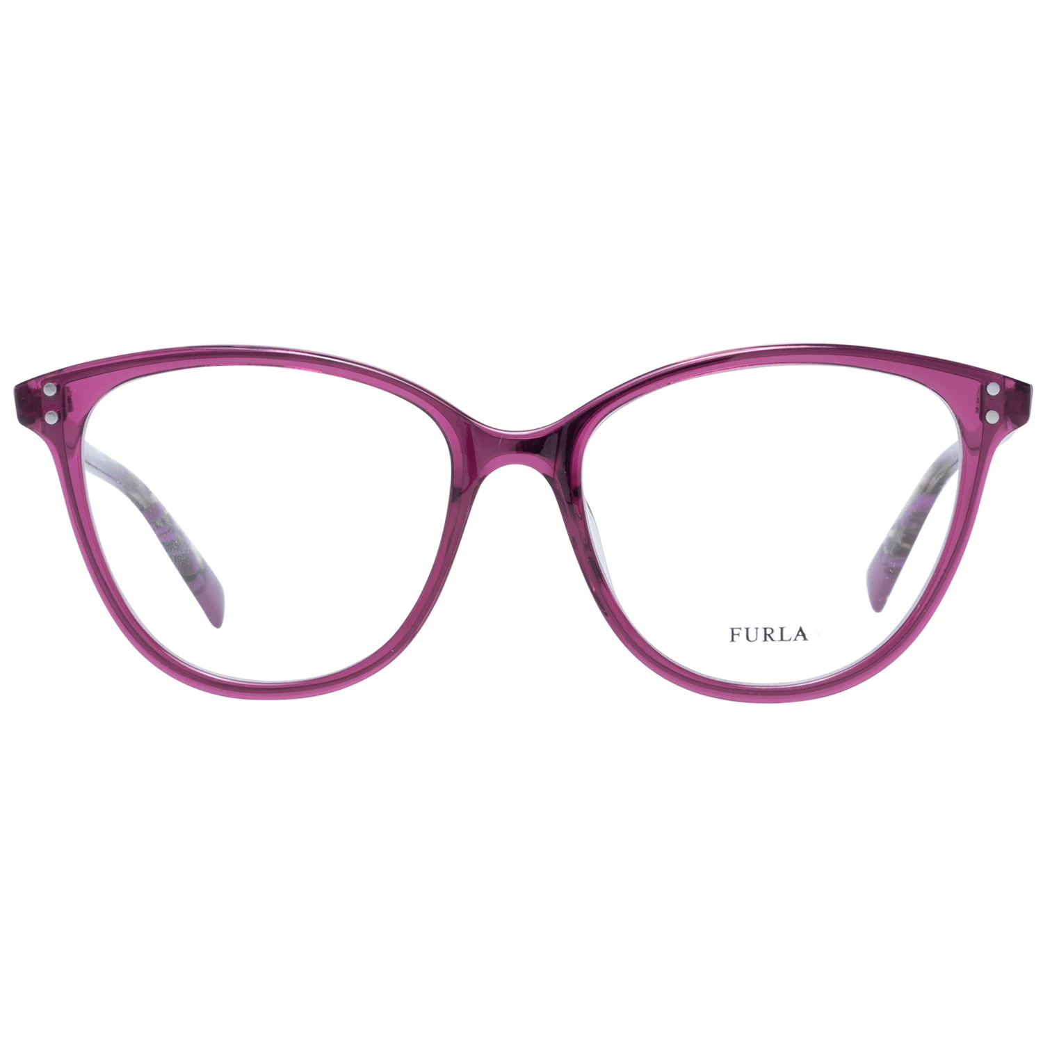 Furla Elegant Cat Eye Purple Eyeglasses For Women's Women 4 Furla Elegant Cat Eye Purple Eyeglasses For Women's Women - Image 2