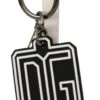 Dolce & Gabbana Black White DG Rubber Logo Silver Ring Men's Keychain 2 Dolce & Gabbana Black White DG Rubber Logo Silver Ring Men's Keychain -Lux Lair Store 1529697