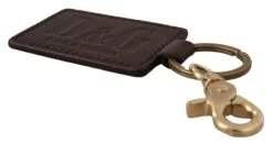 Dolce & Gabbana Brown Leather Logo Metal Ring Hook Men's Keychain 9 Dolce & Gabbana Brown Leather Logo Metal Ring Hook Men's Keychain -Lux Lair Store 1529761