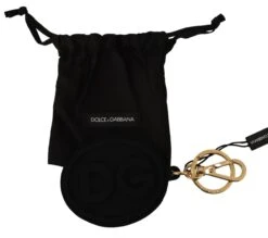 Dolce & Gabbana Black Rubber DG Logo Gold Brass Metal Keyring Men's Keychain 7 Dolce & Gabbana Black Rubber DG Logo Gold Brass Metal Keyring Men's Keychain -Lux Lair Store 1529787