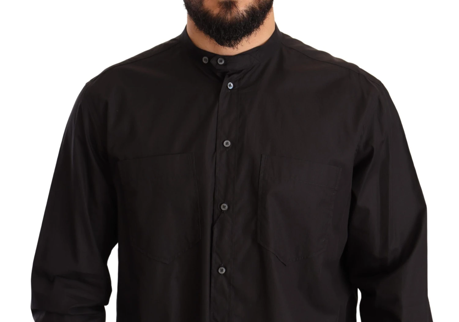 Dolce & Gabbana Black 100% Cotton Formal Dress Top Men's Shirt 6 Dolce & Gabbana Black 100% Cotton Formal Dress Top Men's Shirt - Image 4