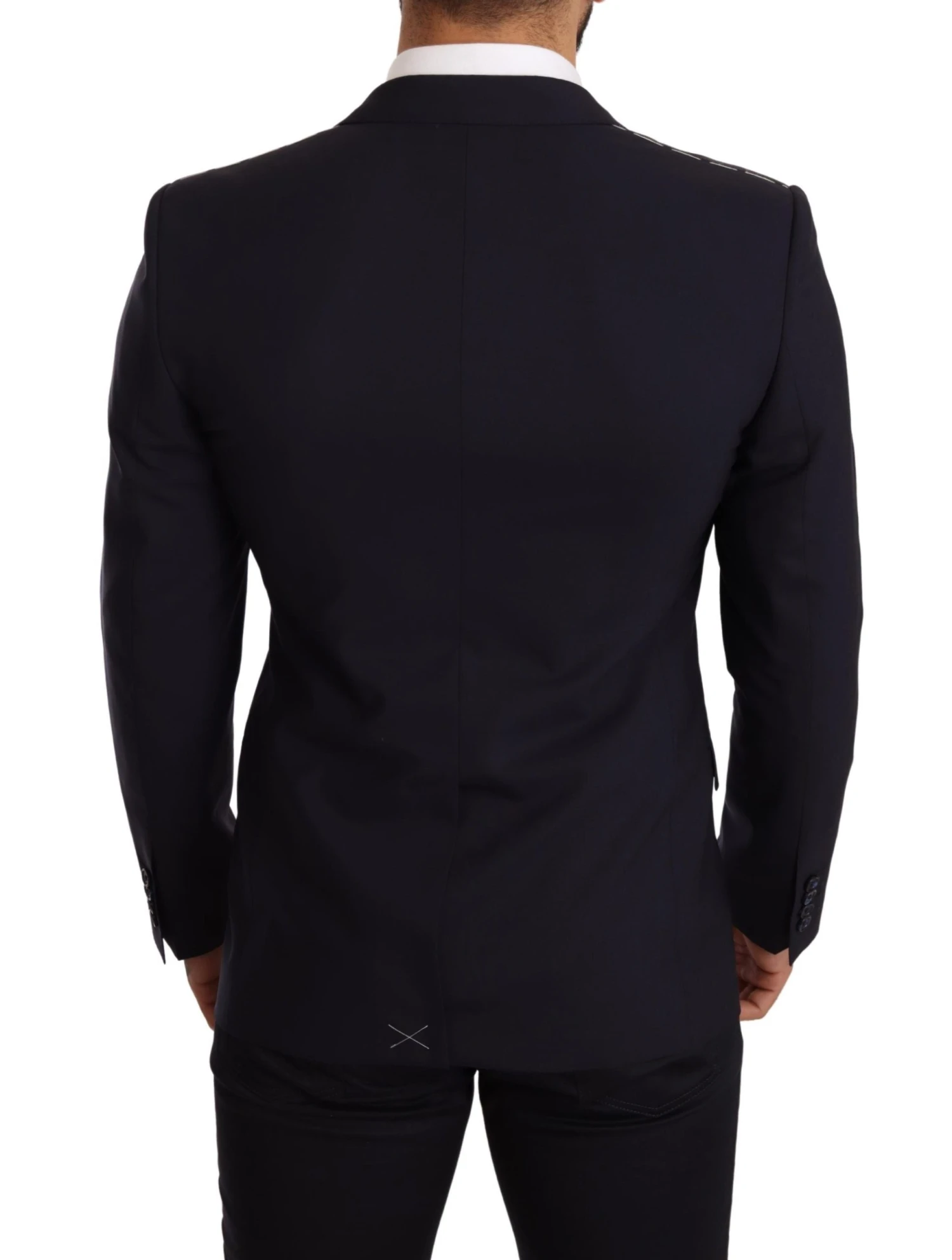 Dolce & Gabbana Navy Blue Wool Slim Fit MARTINI Men's Blazer 4 Dolce & Gabbana Navy Blue Wool Slim Fit MARTINI Men's Blazer - Image 2