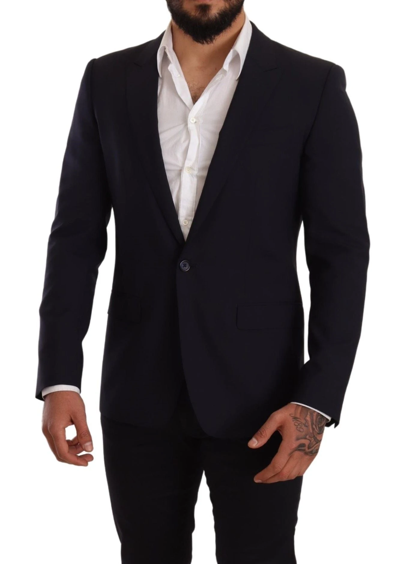 Dolce & Gabbana Navy Blue Wool Slim Fit MARTINI Men's Blazer 6 Dolce & Gabbana Navy Blue Wool Slim Fit MARTINI Men's Blazer - Image 4