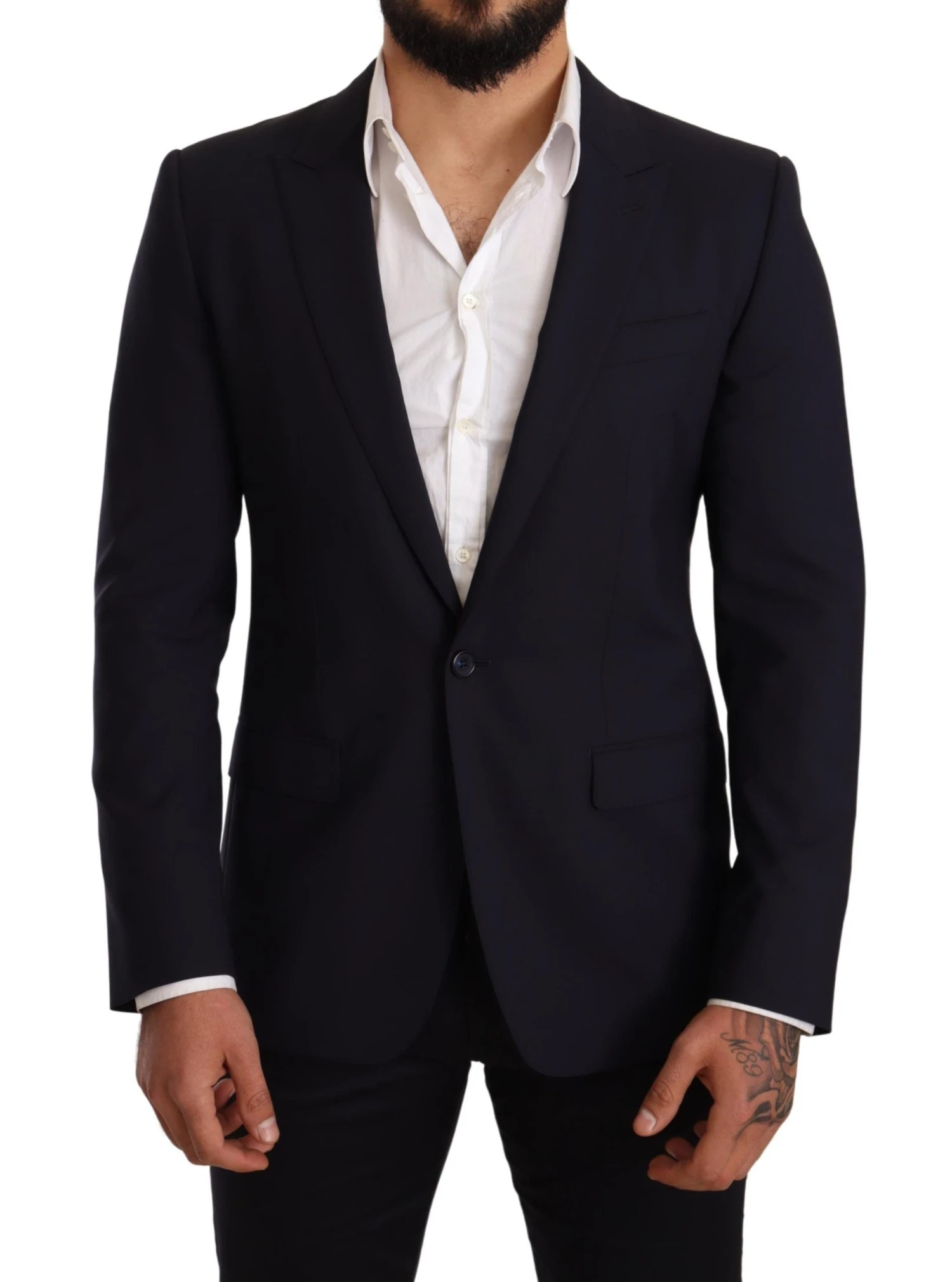 Dolce & Gabbana Navy Blue Wool Slim Fit MARTINI Men's Blazer 3 Dolce & Gabbana Navy Blue Wool Slim Fit MARTINI Men's Blazer
