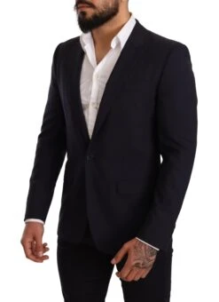 Dolce & Gabbana Navy Blue Wool Slim Fit MARTINI Men's Blazer 13 Dolce & Gabbana Navy Blue Wool Slim Fit MARTINI Men's Blazer -Lux Lair Store 1539932