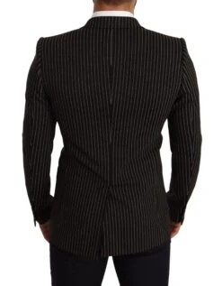 Dolce & Gabbana Black White Striped Slim Fit Coat Men's Blazer -Lux Lair Store 1539948