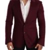 Dolce & Gabbana Maroon Cashmere Slim Fit Coat Jacket Men's Blazer -Lux Lair Store 1539982