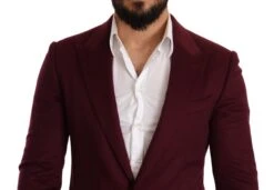 Dolce & Gabbana Maroon Cashmere Slim Fit Coat Jacket Men's Blazer 11 Dolce & Gabbana Maroon Cashmere Slim Fit Coat Jacket Men's Blazer -Lux Lair Store 1539985