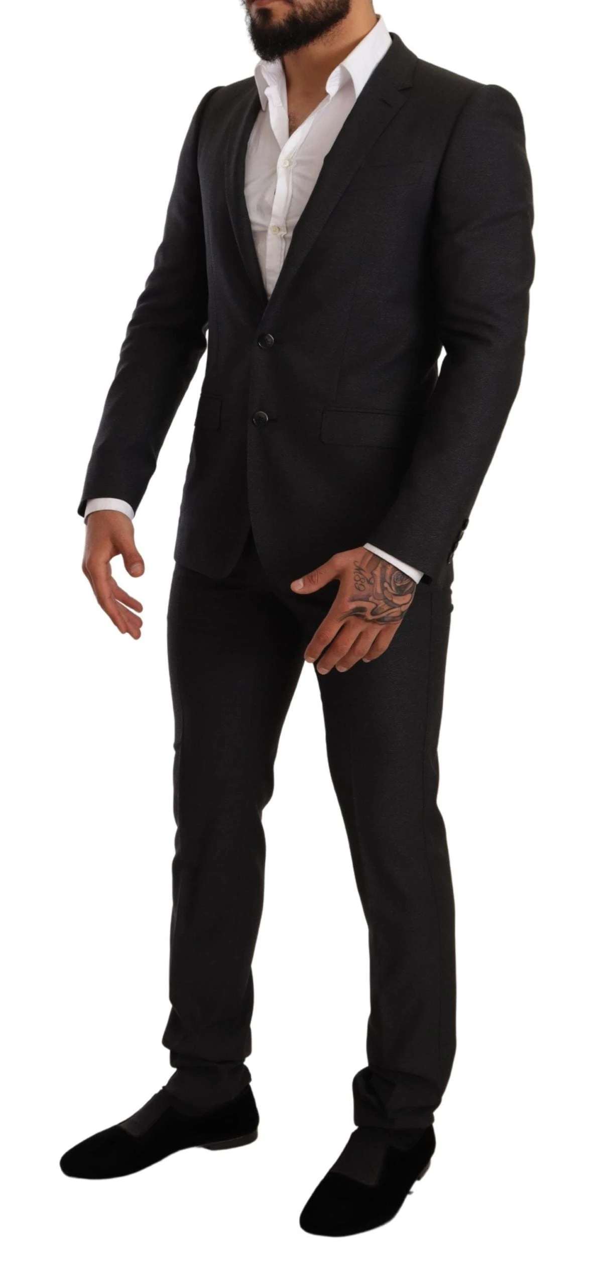 Dolce & Gabbana Gray Wool MARTINI Slim Fit Set Men's Suit 7 Dolce & Gabbana Gray Wool MARTINI Slim Fit Set Men's Suit - Image 5