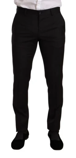 Dolce & Gabbana Black Check MARTINI SLIM FIT 2 Piece Men's Suit -Lux Lair Store 1542463