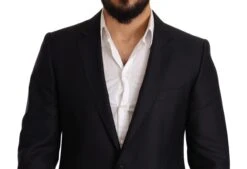 Dolce & Gabbana Blue Pattern MARTINI SLIM FIT 2 Piece Men's Suit 10 Dolce & Gabbana Blue Pattern MARTINI SLIM FIT 2 Piece Men's Suit -Lux Lair Store 1542486