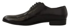 Dolce & Gabbana Black Leather Lace Up Men Dress Derby Men's Shoes -Lux Lair Store 1542881