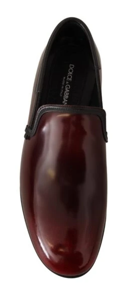 Dolce & Gabbana Bordeaux Patent Leather Dress Loafers Men's Shoes -Lux Lair Store 1554244