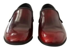 Dolce & Gabbana Bordeaux Patent Leather Dress Loafers Men's Shoes -Lux Lair Store 1554245