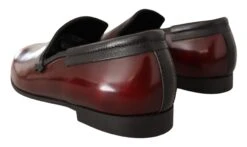Dolce & Gabbana Bordeaux Patent Leather Dress Loafers Men's Shoes -Lux Lair Store 1554247