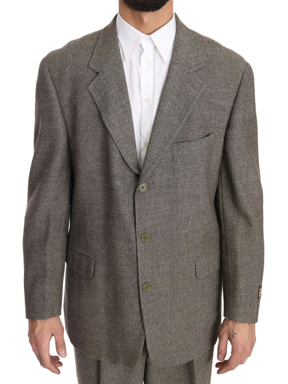 Fendi Brown Wool Regular Single Breasted Men's Suit 6 Fendi Brown Wool Regular Single Breasted Men's Suit - Image 4