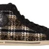 Dolce & Gabbana Beige Brown Wool Cotton High Top Men's Sneakers 2 Dolce & Gabbana Beige Brown Wool Cotton High Top Men's Sneakers -Lux Lair Store 1593597