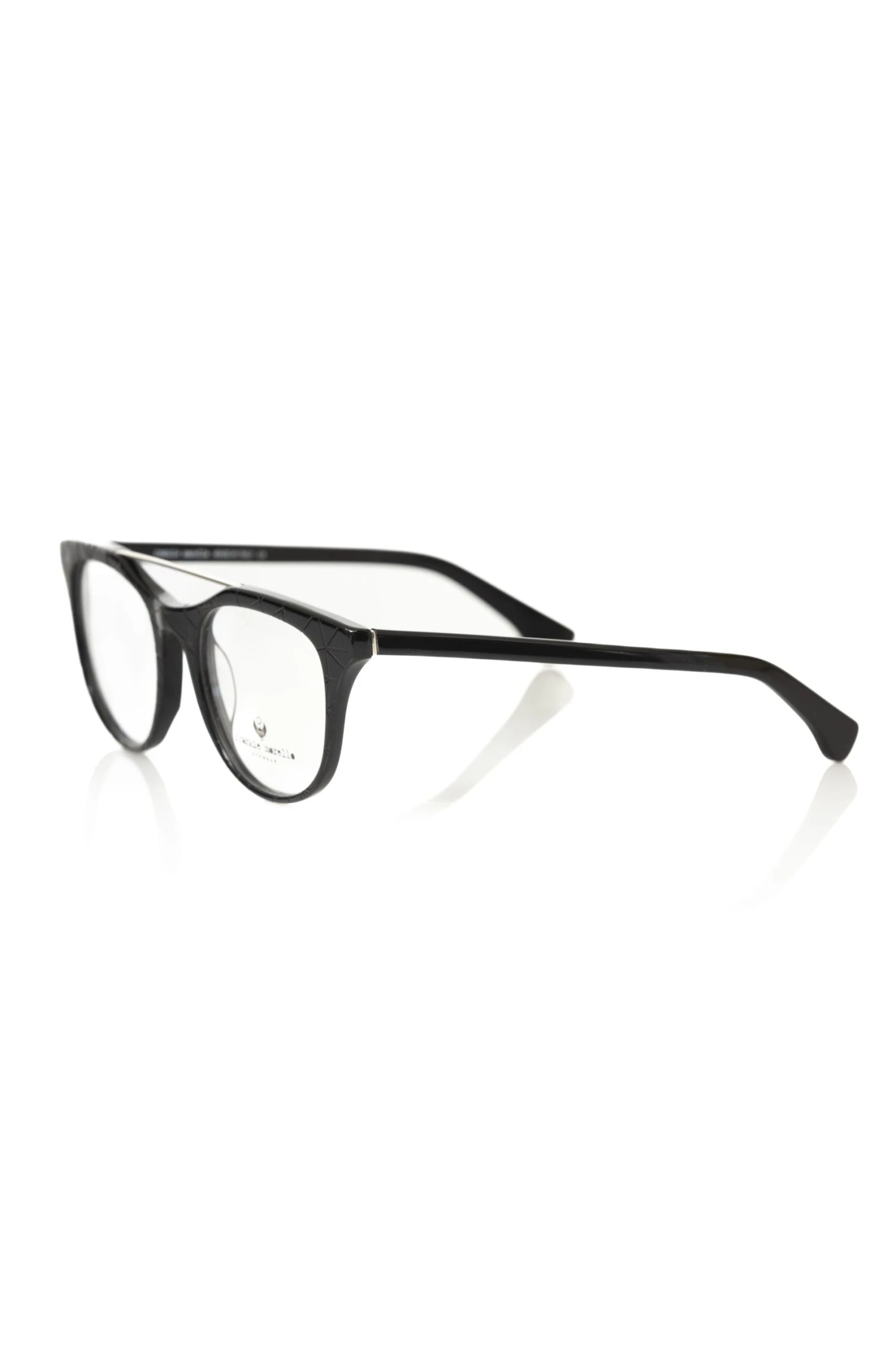 Frankie Morello Black Acetate Unisex Eyeglass Men's Frame 4 Frankie Morello Black Acetate Unisex Eyeglass Men's Frame - Image 2
