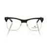 Frankie Morello Black Metallic Unisex Eyeglass Men's Frame