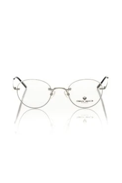 Frankie Morello Silver Metallic Unisex Eyeglass Men's Frame