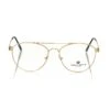 Frankie Morello Gold Metallic Unisex Frame Men's Eyeglasses