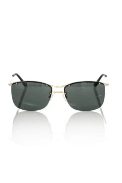 Frankie Morello Black Metallic Fiber Men's Men's Sunglasses