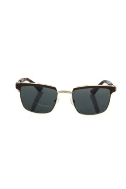 Frankie Morello Brown Metallic Sunglass For Men's Men