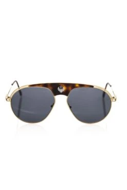 Frankie Morello Brown Metallic Fiber Men Men's Sunglasses