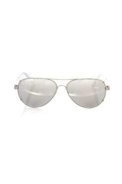 Frankie Morello Silver Metallic Fiber Men's Men's Sunglass