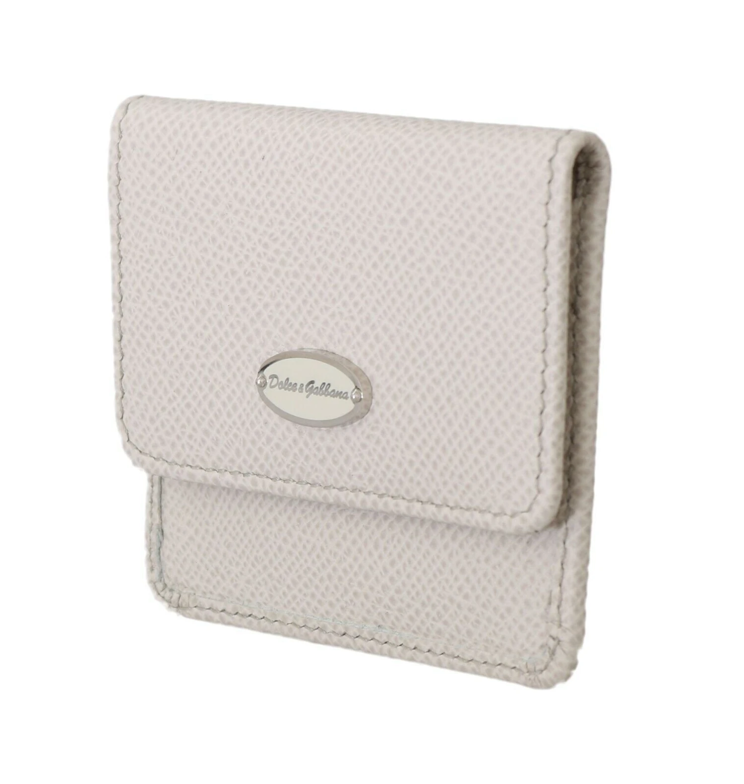 Dolce & Gabbana White Dauphine Leather Holder Pocket Wallet Condom Men's Case 4 Dolce & Gabbana White Dauphine Leather Holder Pocket Wallet Condom Men's Case - Image 2