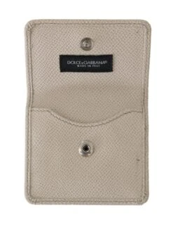 Dolce & Gabbana White Dauphine Leather Holder Pocket Wallet Condom Men's Case 13 Dolce & Gabbana White Dauphine Leather Holder Pocket Wallet Condom Men's Case -Lux Lair Store 1606583