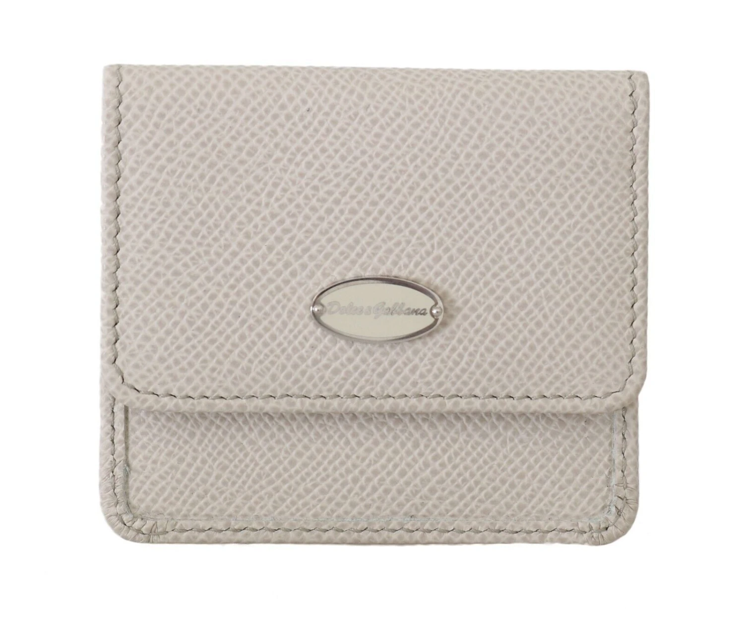 Dolce & Gabbana White Dauphine Leather Holder Pocket Wallet Condom Men's Case 3 Dolce & Gabbana White Dauphine Leather Holder Pocket Wallet Condom Men's Case