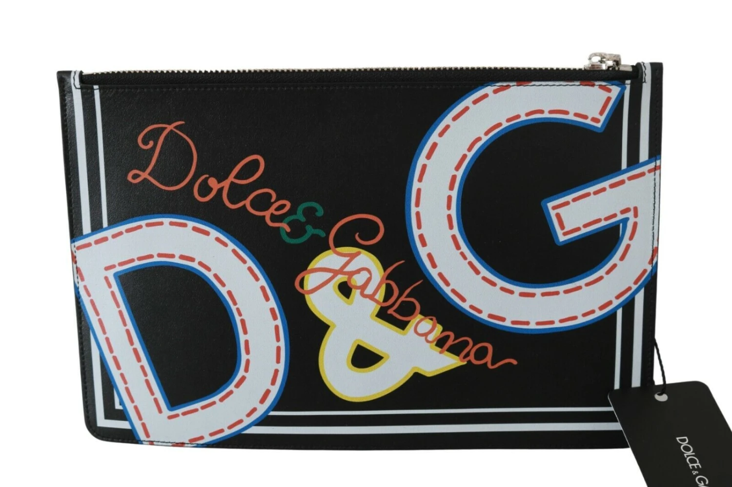 Dolce & Gabbana Black DG Print Mens Zipper Coin Purse Leather Men's Wallet 4 Dolce & Gabbana Black DG Print Mens Zipper Coin Purse Leather Men's Wallet - Image 2
