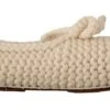 Dolce & Gabbana White Slip On Ballerina Flats Wool Knit Women's Shoes
