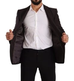 Dolce & Gabbana Purple Jacquard Single Breasted SICILIA Men's Blazer -Lux Lair Store 1661270