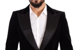 Dolce & Gabbana Black Velvet Single Breasted One Button Men's Blazer 11 Dolce & Gabbana Black Velvet Single Breasted One Button Men's Blazer -Lux Lair Store 1661643