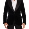 Dolce & Gabbana Black Velvet Single Breasted One Button Men's Blazer