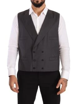 Dolce & Gabbana Gray Double Breasted 2 Piece SICILIA Men's Blazer -Lux Lair Store 1661720