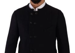 Dolce & Gabbana Gray Alpaca Button Down Men Coat Men's Jacket -Lux Lair Store 1792540